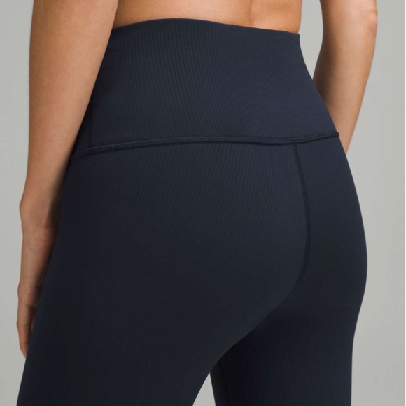 Lululemon Wunder Train High-Rise Ribbed Tight 25" True Navy size 4 - Picture 1 of 8